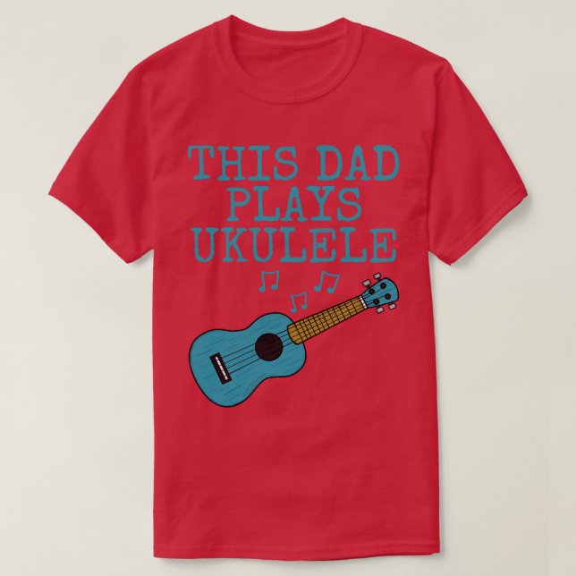 Pappa spelar Ukulele Uke Player Ukulelist Far T Shirt (Design framsida)