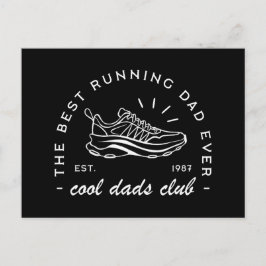 Pappa springa klubb som kör maratoners atletiska e helg vykort