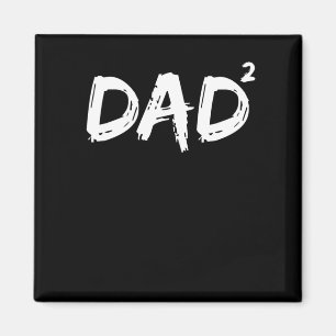 Pappa Squared Shirt Funny Far of Two Kids pappa Magnet