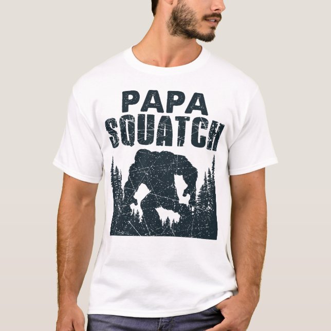 Pappa Squatch Bigfoot Pappa Fars dag Bigfoot Kärle T Shirt (Framsida)