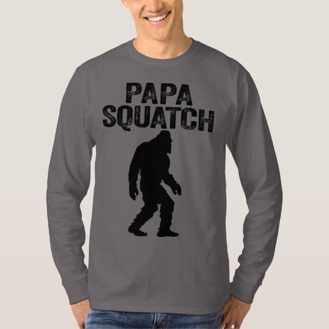 Pappa Squatch Funny Bigfoot - Fars dag Gift T Shirt (Framsida)