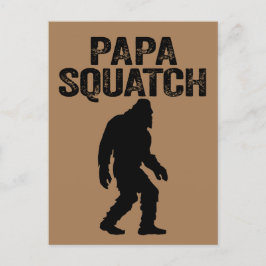 Pappa Squatch Funny Bigfoot - Fars dag Gift Vykort