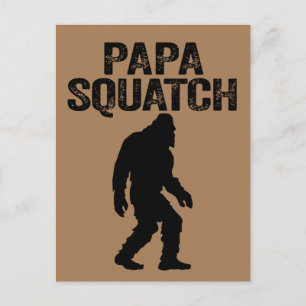 Pappa Squatch Funny Bigfoot - Fars dag Gift Vykort