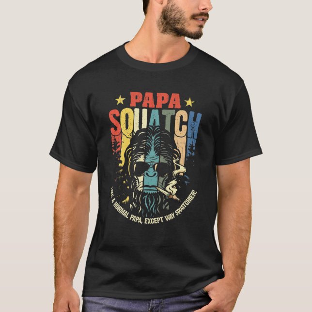 Pappa Squatch Funny Bigfoot Sasquatch Fars dag G T Shirt (Framsida)