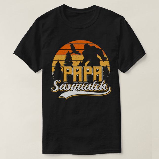 Pappa Squatch Funny Pappa Bigfoot Fars dag Gift T Shirt (Design framsida)