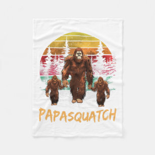 Pappa Squatch Retro Bigfoot Pappa Sasquatch Yeti F Fleecefilt