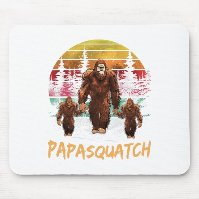 Pappa Squatch Retro Bigfoot Pappa Sasquatch Yeti F Musmatta (Framsidan)