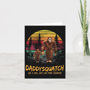 Pappa Squatch som en pappa Way More Squatchy Retro Kort
