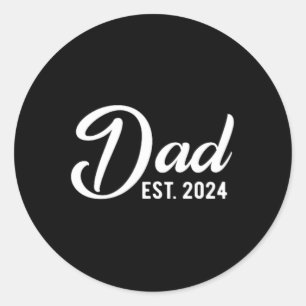 Pappa st 2024 First Fars dag 2024 befordrad till D Runt Klistermärke