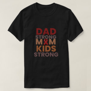 Pappa Starkt Cancer Medvetenhet Skjorta – Minimali T Shirt