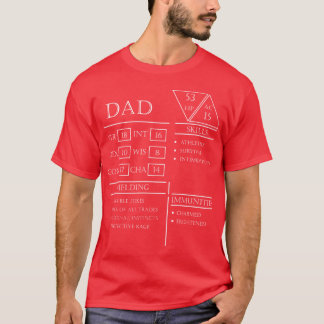 Pappa Statistik Karaktärsblad Vitt T Shirt
