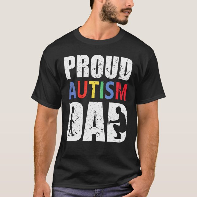 Pappa stolt Autism Pappa T Shirt (Framsida)