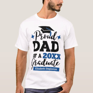 Pappa, stolt över den svarta blå hatten student 20 t shirt