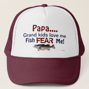 Pappa... Storbarn Kärlek jag fiskar fruktar mig fö Truckerkeps