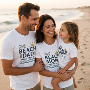Pappa strand skjorta familjesemester skjorta match t shirt