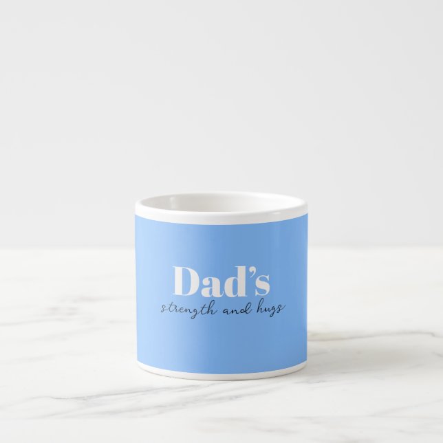 Pappa Strength och Hugs - Fars dag Gift | Espressomugg (Framsidan)