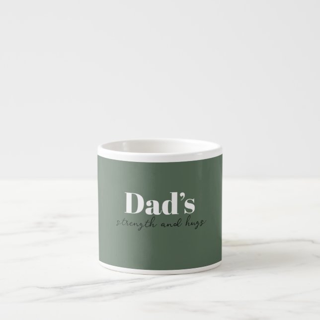 Pappa Strength och Hugs - Fars dag Gift | Espressomugg (Framsidan)