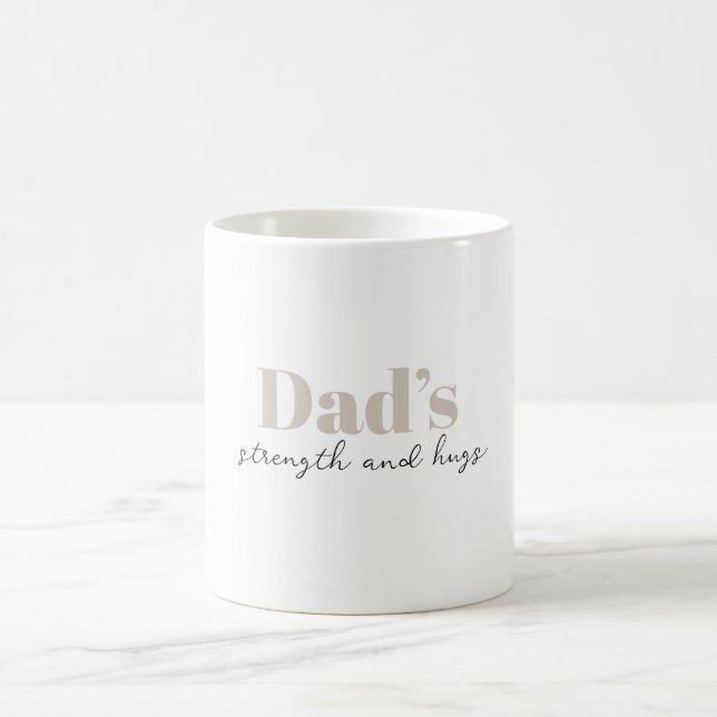 Pappa Strength och Hugs - Fars dag Gift | Kaffemugg (Center)