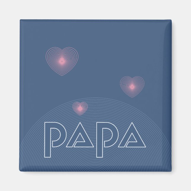 Pappa, styrljus (båge) magnet (Framsidan)