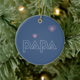 Pappa, styrljus julgransprydnad keramik
