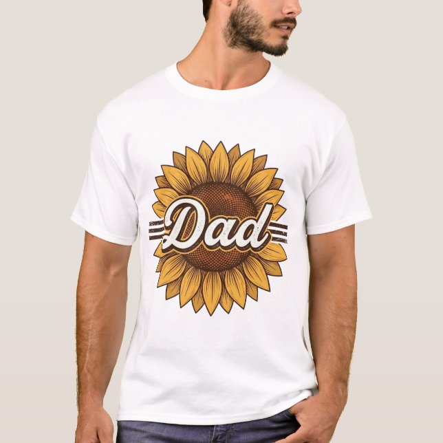 Pappa Sunflower Vintage Gravyr Tröja Design_1 (Framsida)