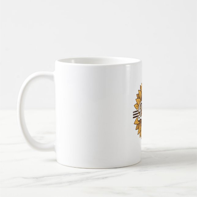 Pappa Sunflower Vintage Gravyr Tröja Design_1 Kaffemugg (Vänster)