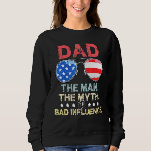 Pappa sunglass Flagga American The Man of Myth T Shirt