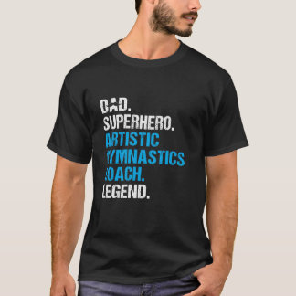Pappa superhjälte Artistic Gymnastics Coach Funny T Shirt