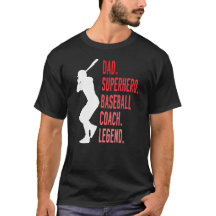 Pappa superhjälte Baseball Coach Legend Funny Base