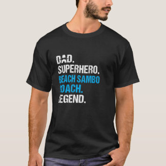 Pappa superhjälte Beach Sambo Coach Funny Humor T Shirt