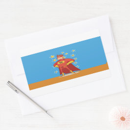 Pappa superhjälte i Fars dag Rektangulärt Klistermärke