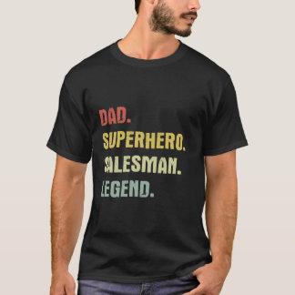 Pappa superhjälte salesman legend t shirt