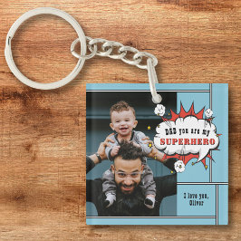 Pappa Superhjälte Tecknad Tal Bubble Photo