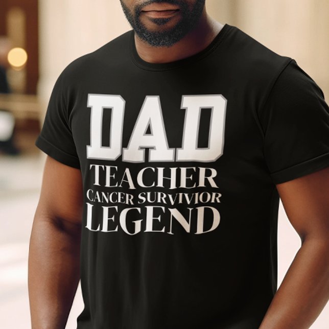 Pappa Survivor Cancer Awareness Fars dag-gåva T Shirt (Skapare uppladdad)