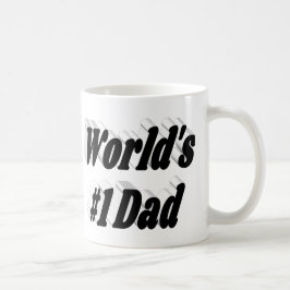 Pappa, svart halva text kaffemugg