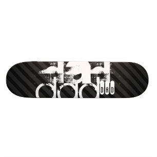 Pappa; Svart och Mörk Grått Rand Skateboard Bräda 20,5 Cm
