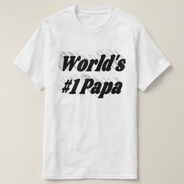 Pappa svart text t shirt (Design framsida)