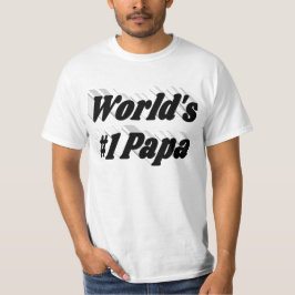 Pappa svart text t shirt