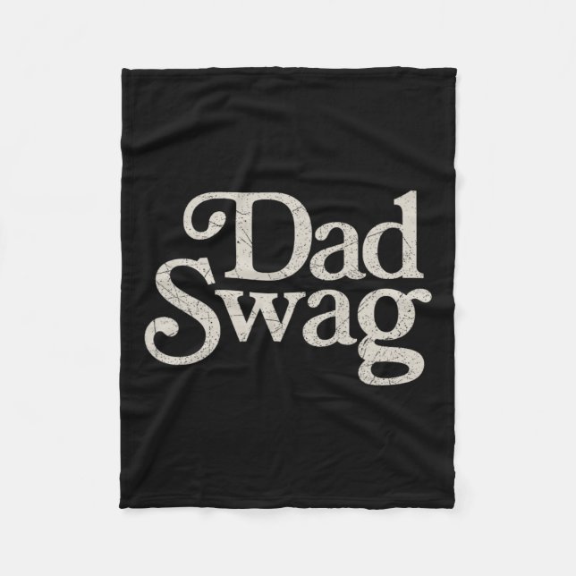 Pappa Swag Retro Fars dag Fleecefilt (Framsidan)
