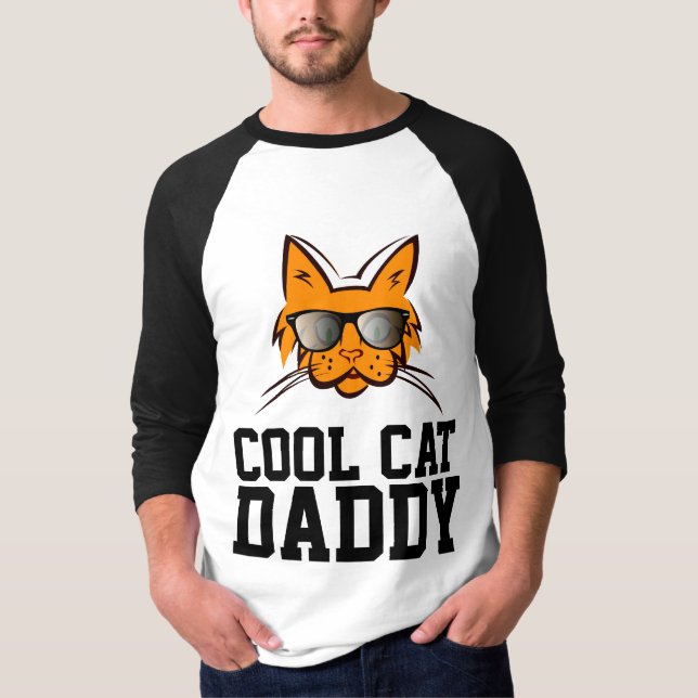 PAPPA T-Shirts, COOLA CAT PAPPA T Shirt (Framsida)