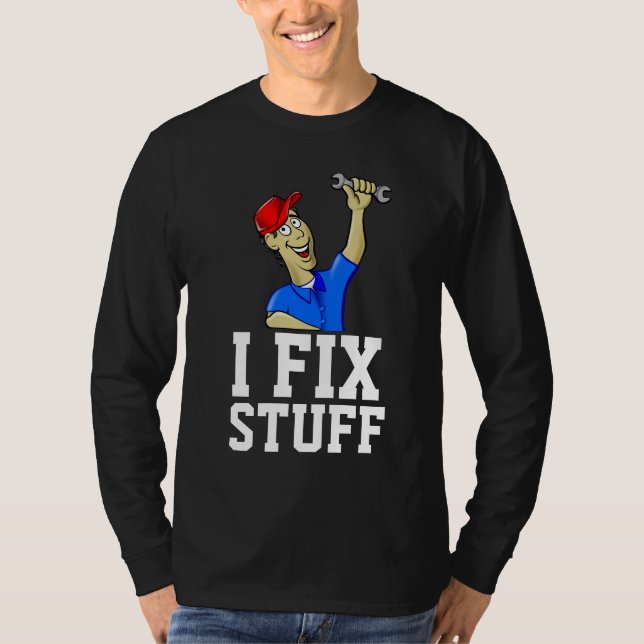PAPPA T-Shirts 'I FIX SAKER' Handyman Tees (Framsida)