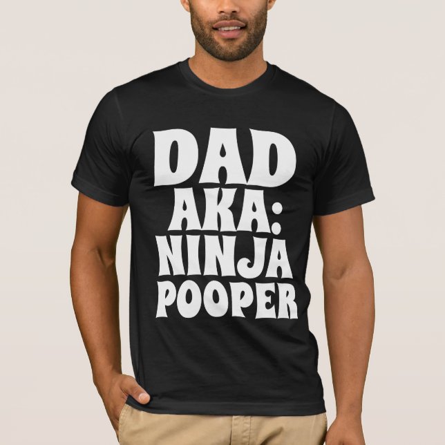 PAPPA T-SHIRTS NINJA POOPER FUNNY (Framsida)