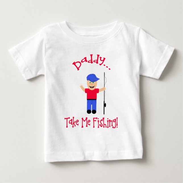 Pappa, ta mig och fiska! Boy Tröja (Framsida)