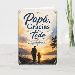 Pappa tack för allt Fars dag-kort Kort