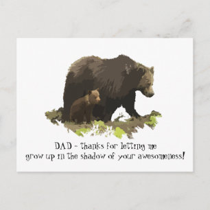 Pappa tack för att du är Fantastisk Bear Family Vykort