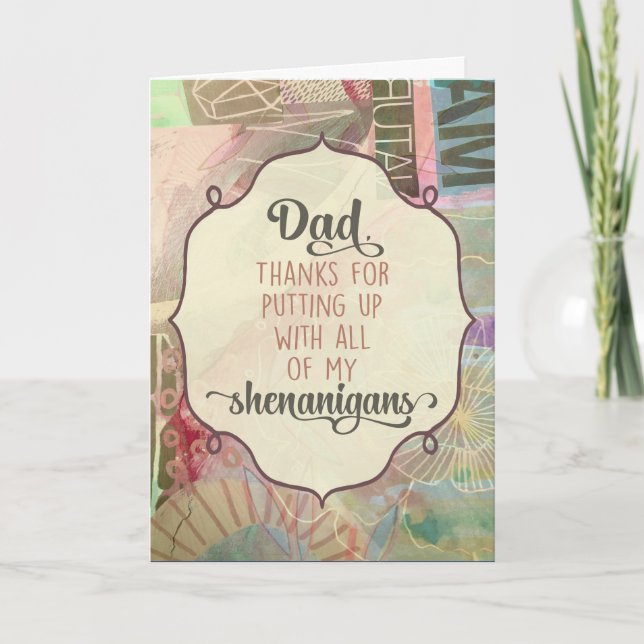 Pappa, tack för att du kom upp med alla mina sofan kort (Framsida)