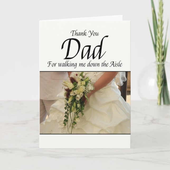 Pappa Tack för att du lämnade mig i Aisle Kort (Framsida)