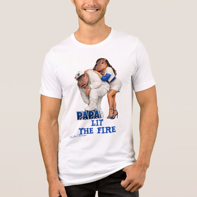 Pappa tände elden t shirt (Framsida)