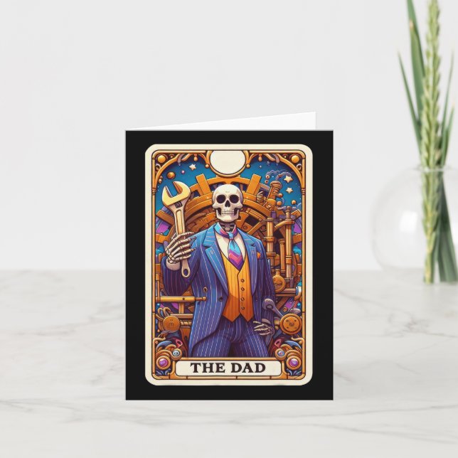 Pappa Tarot Card Skeleton Fars dag pappa Baba Kort (Framsida)