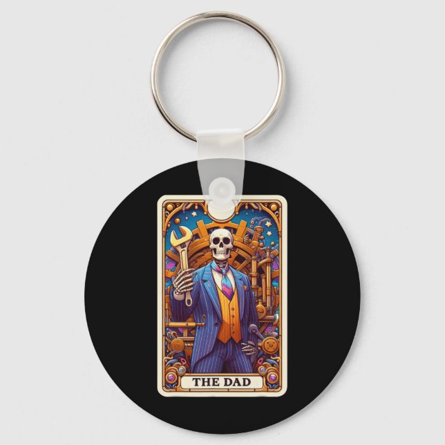 Pappa Tarotkort Skelett Fars Dag Pappa Byby Nyckelring (Framsida)